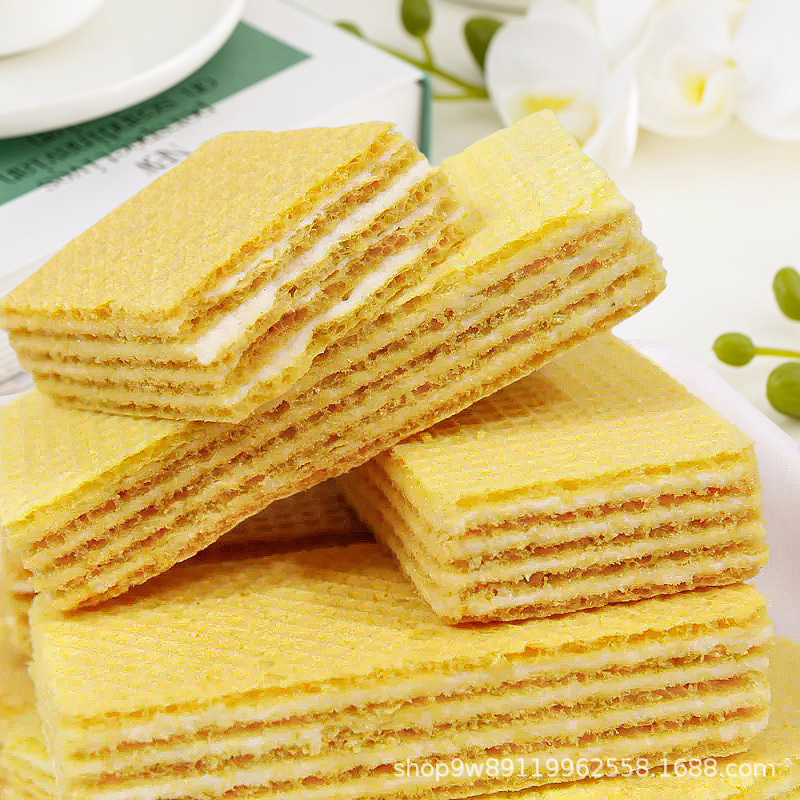 砂糖を添加していないトウモロコシの味の威化ビスケットは独立して包装します。