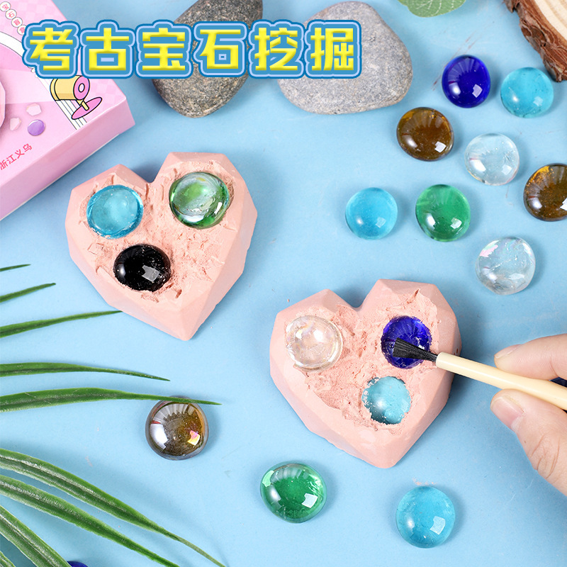 Archaeological gem creative DIY boys and girls children's educational mining toys colorful gem blind box ore gift box