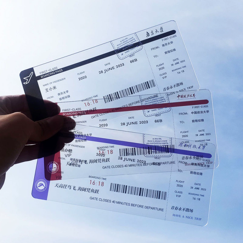 Акриловый Выпускной авиабилет посадочный талон средней школы Выпускной памятный подарок пригласительная карта