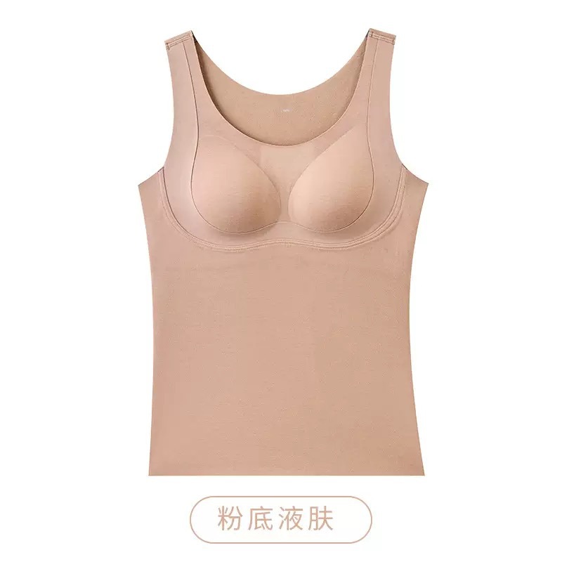 Cachemira Lesser gran taza de ropa interior térmica mujer más terciopelo blusa engrosada con almohadilla propia sin sujetador de texto