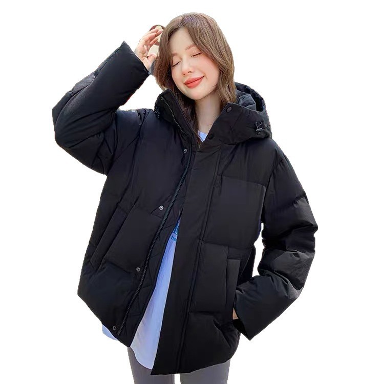 羽绒棉服女2025年冬季新款小个子宽松加厚韩版时尚连帽棉袄外套潮|undefined