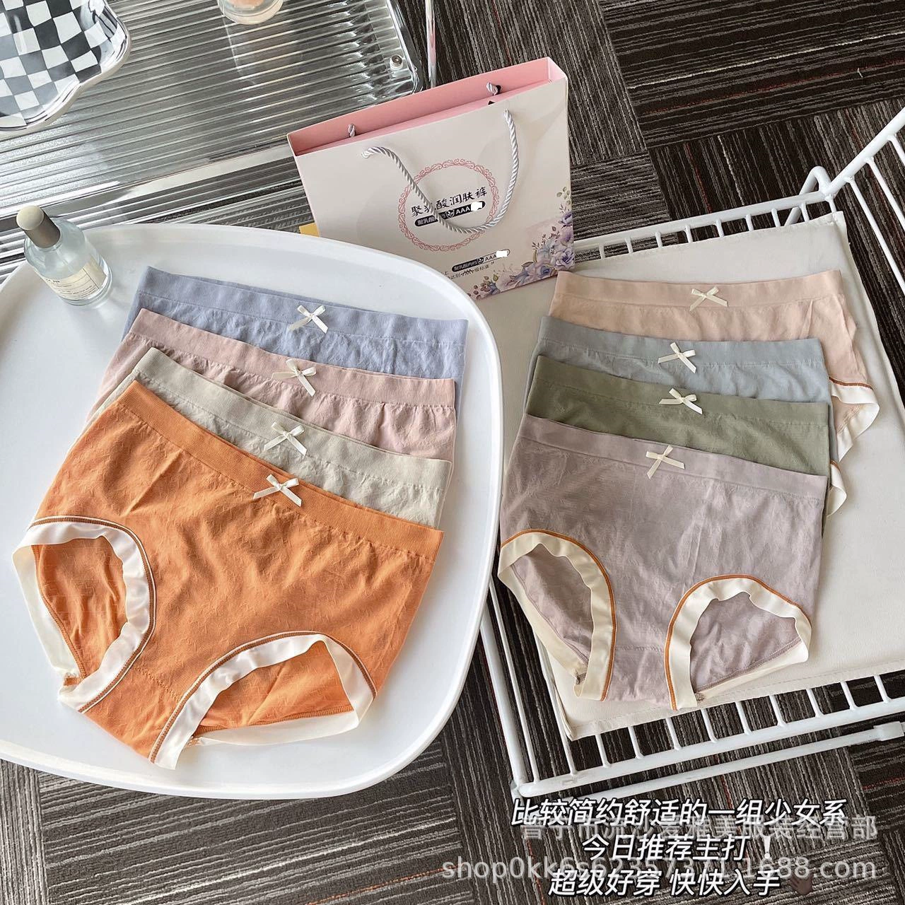 Версия из восьми полиэстера, смягчающих брюки с полимолочной кислотой, нижнее белье, Трикотажные трусы на талии, легкое дышащее женское нижнее белье без следов