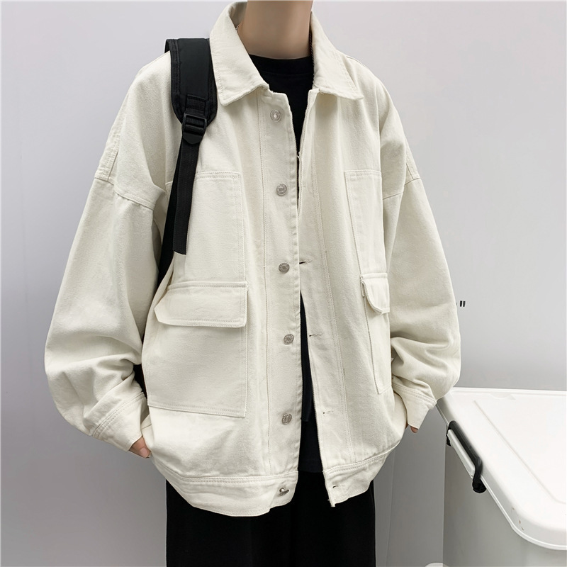Autumn and Winter ins retro Denim jacket men's Korean-style casual fashion brand student versatile loose bf workwear jacket Autumn and Winter ins retro Denim jacket men's Korean-style casual fashion brand student versatile loose bf workwear jacket