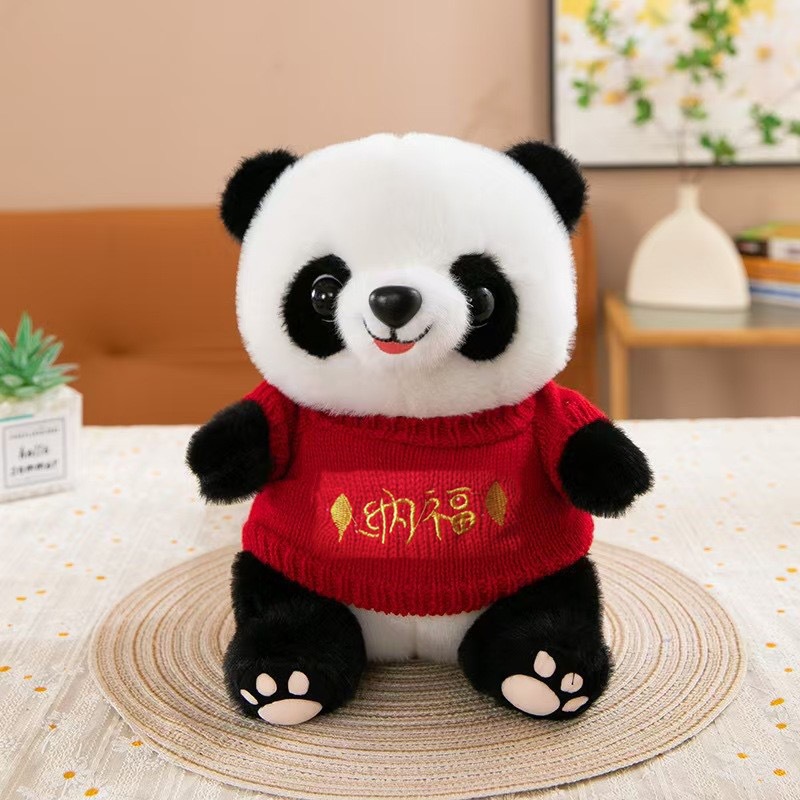 Panda lindo muñeca niño muñeca de regalo tesoro nacional panda gigante imitación panda gigante juguetes de peluche