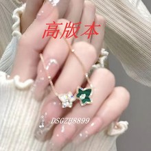 LO爆款LA玫瑰常青藤双叶项链女明星汤唯同款直播爆款现货供应