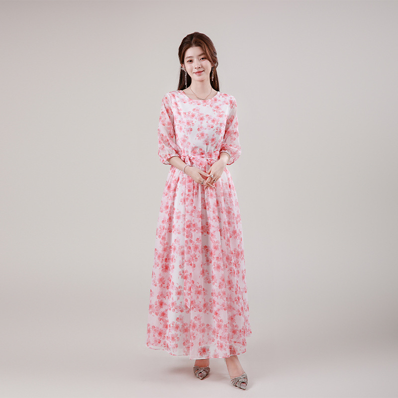 2026 New Floral Dress for Prom, Annual Party, Adult Ceremony, Forest Style Host Evening Dress, Birthday Dress Wholesale