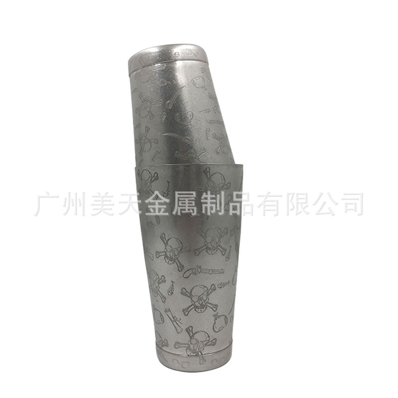 La taza americana de la coctelera Hall de la tres-Sección de Boston de la coctelera del acero inoxidable 304 helada para los viejos fabricantes del comercio exterior