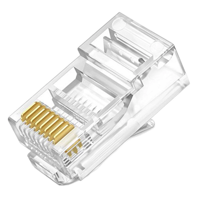 8P8C сетевая Хрустальная головка RJ45 Super Five неэкранированная Хрустальная головка медное подключение к компьютеру Хрустальная головка Тройник