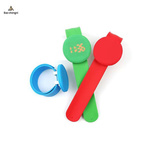 Silicone Manufacturer Customizes Printable Logo Promotional Gift Watches, Led Electronic Slap Watches with Large Dial