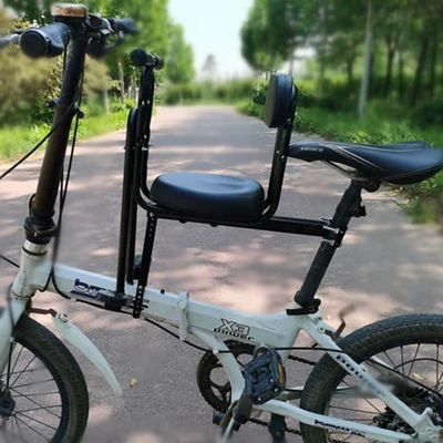 Bicycle Baby Child Front Seat – Motorcycle child seat - a-thickened-black-armrest-footrest-backrest