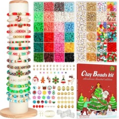 国境を越えて爆発したアマゾンクリスマスDIY手作りアクセサリービーズセット多色ソフト陶片字母珠間隔ビーズ