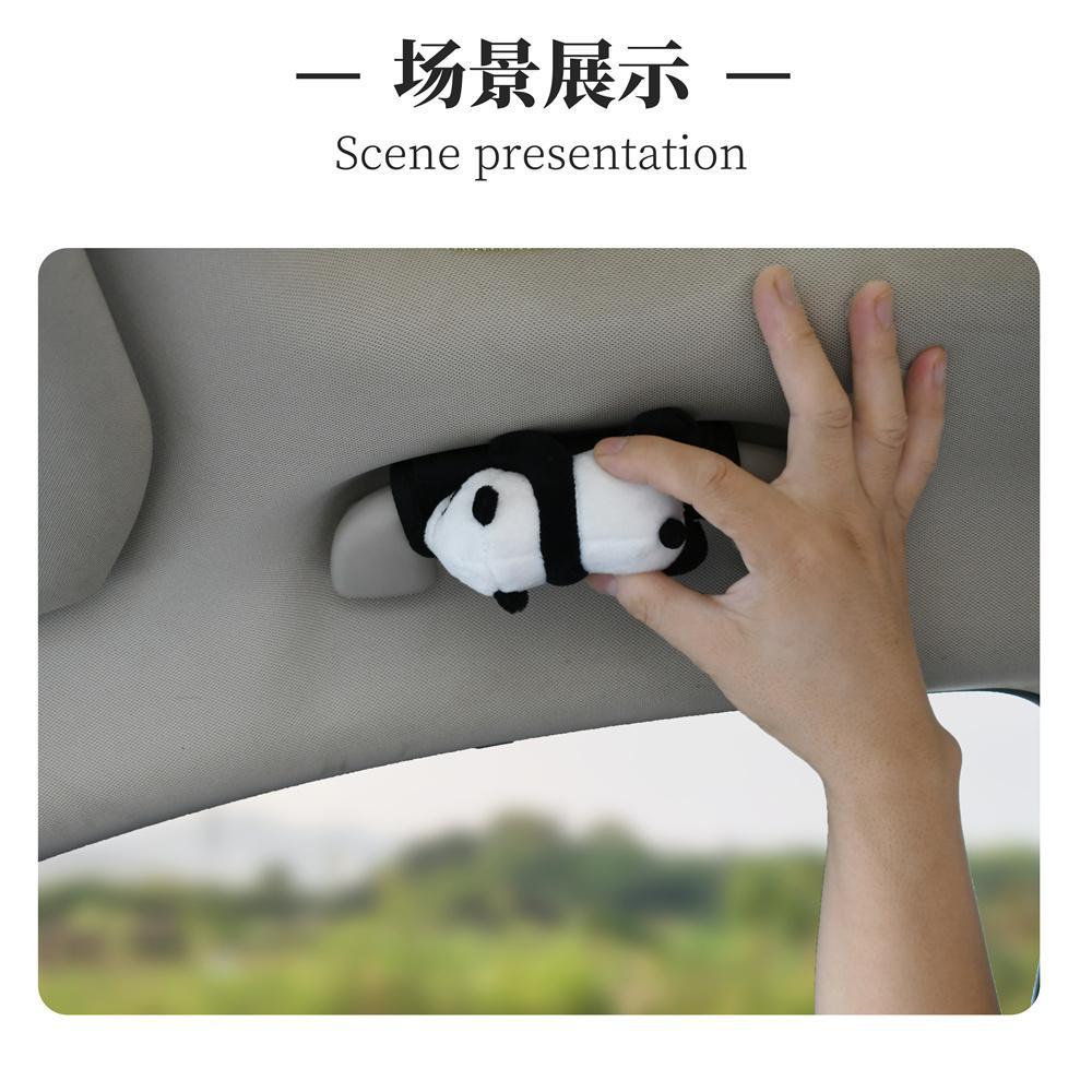 Guantes de mango de techo de automóvil adorables Panda decoración de automóviles eléctricos interiores para niños y niñas universales