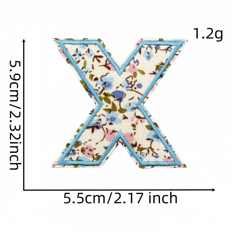 新鮮な文字刺繍布ステッカー花柄バッグアクセサリー刺繍スタンプ自己粘着パッチ新しい在庫|undefined