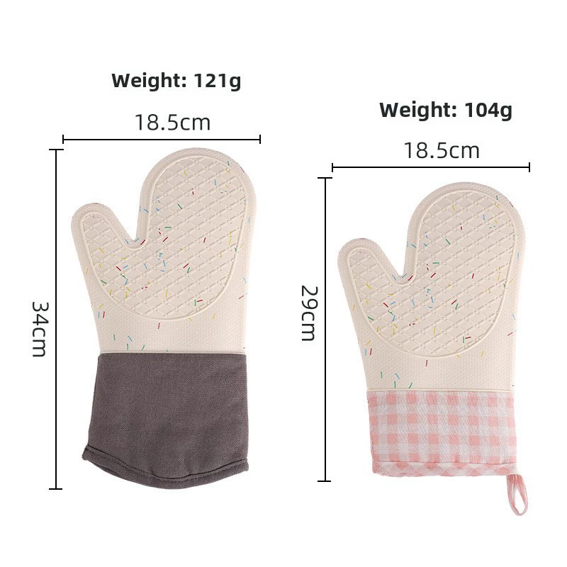Silicone gloves, anti-scald