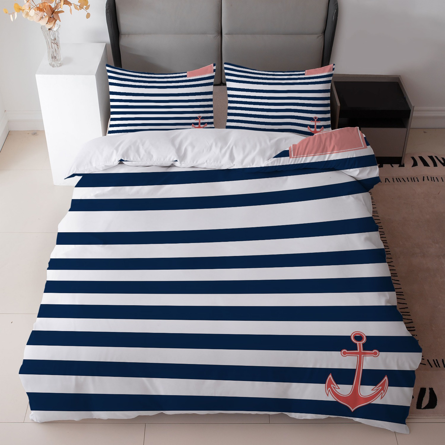 Texteles caseros abrasivos impresión digital piel-profiliable edredón kit de barco flácida mano fábrica de fuente TEMU / JIT Nordic