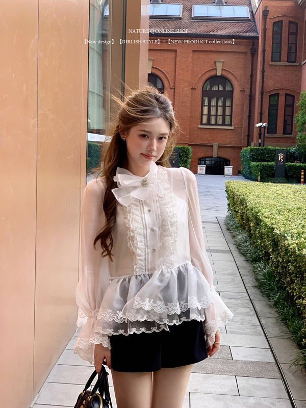 Lace design shirt