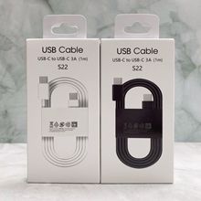 适用三星S22手机充电线s22+双type-c接口PD快充usb数据线包装盒