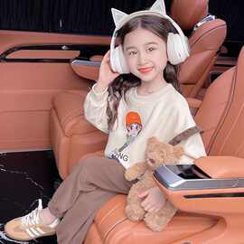 小童2025新款春秋童装女童套装韩系网红早秋两件套女宝宝秋装洋气
