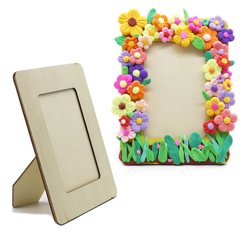 Children's Oil Painting Board Rectangular Round Frame Handmade Clay Solid Wood Picture Frame White Embryo Mosaic DIY Photo Frame Wood Children's Oil Painting Board Rectangular Round Frame Handmade Clay Solid Wood Picture Frame White Embryo Mosaic DIY Photo Frame Wood