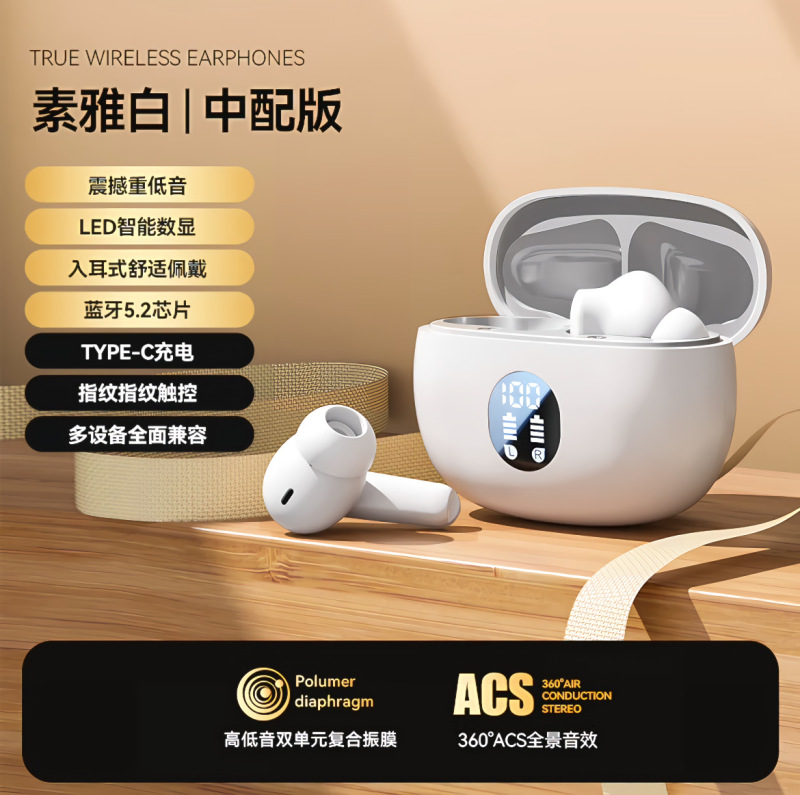 S510 airdots4 ヘッドフォン 895B ワイヤレスインイヤーヘッドフォン air31 デジタルディスプレイノイズリダクション TWS Bluetooth ヘッドセット|undefined