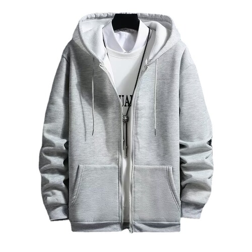 Men's Autumn Trendy Brand Ins Hooded Sweater Coat | Plus-Size, Loose-Fit, Casual Jacket for Oversized Figures