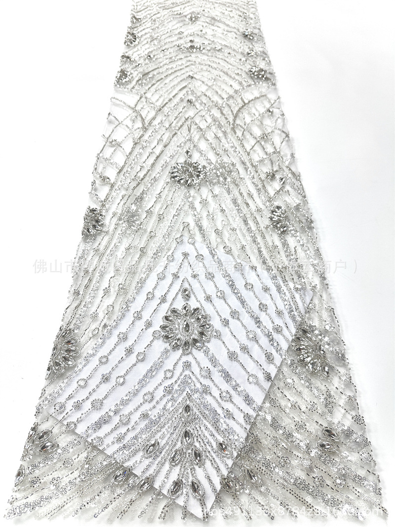 Alta sensación de comercio exterior transfronterizo Oriente Medio África vestido vestido tela de diamante de cuentas de lenteja