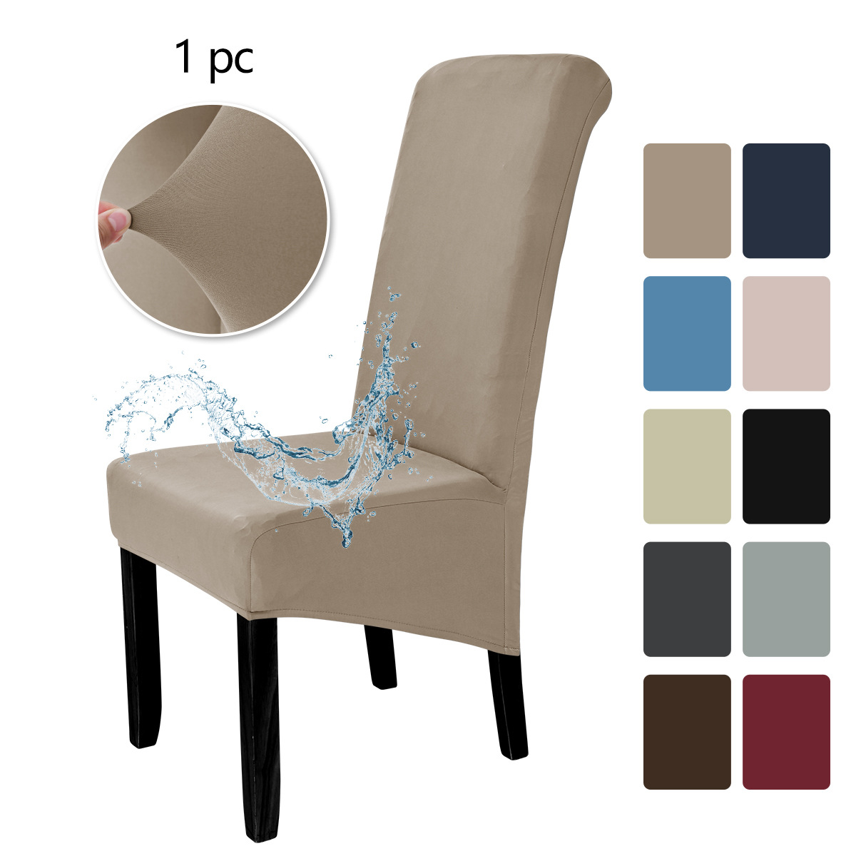 Transfronterizo elástico seda de leche cubierta de silla impermeable para aumentar la cubierta de silla de respaldo alto Aliexpress TEMU cubierta de silla spot