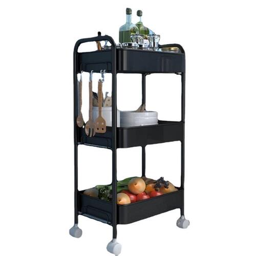 Kitchen trolley storage rack floor-standing multi-layer movable bathroom toilet storage rack bedroom snack storage rack