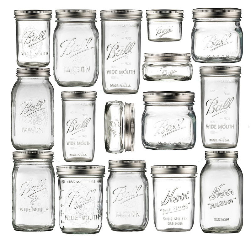 Masón transfronterizo jarras masón latas masón botellas de vidrio masón taza masón ensalada de comida ligera frascas de fruta frasco image 1