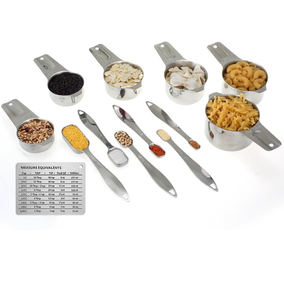 챙이 넓은 계량컵 6종 세트 + 포인티드 테일 6종 세트 + 스케일 플레이트