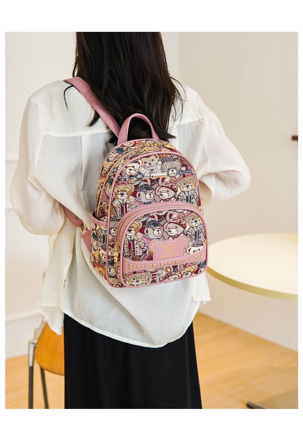 backpack women 2024 new fashion women's bag niche canvas bag casual small schoolbag_voghion.com