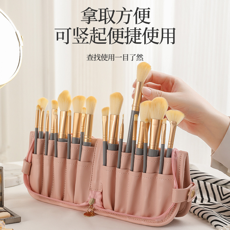 Beilian Makeup Brush Bag Handheld Large Capacity Makeup Brush Storage Bag Portable Tattoo Artist Tool Eyebrow Pencil Bag Wholesale