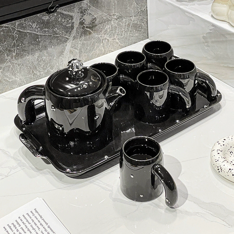 2024 новый красивый чайник для домашнего гостеприимства, набор чашек, устойчивых к высоким температурам, креативная комбинация чашек для чайника для холодной воды на новоселье