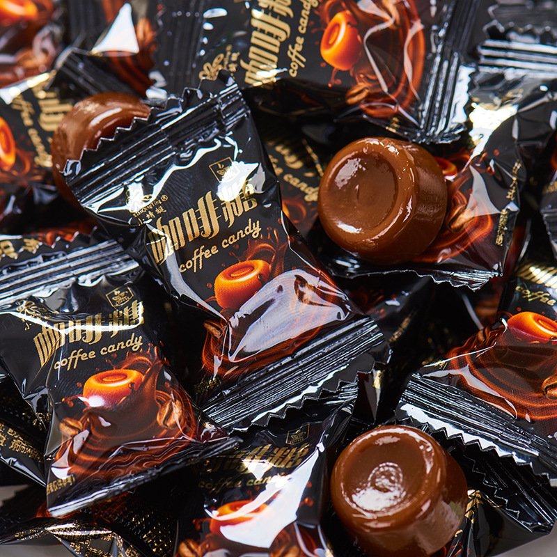 特浓咖啡糖硬糖黑咖啡味网红休闲零食批发结婚喜糖果独立小包装