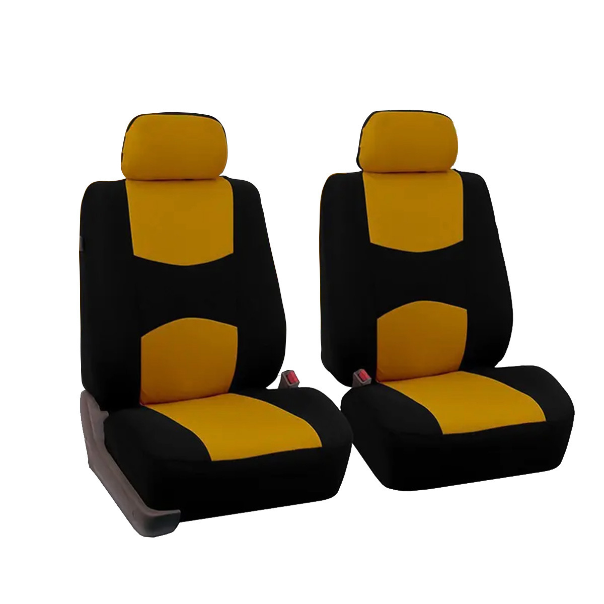cubierta de asiento universal cubierta de asiento de automóvil de tela plana cubierta de asiento de automóvil general cuatro estaciones simple color combinado cubierta de asiento suave y cómoda image 3