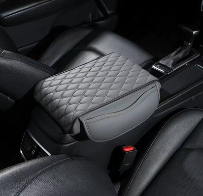 Car armrest box heightening pad, Armrest box pad - doudou-style-storagelarge-gray