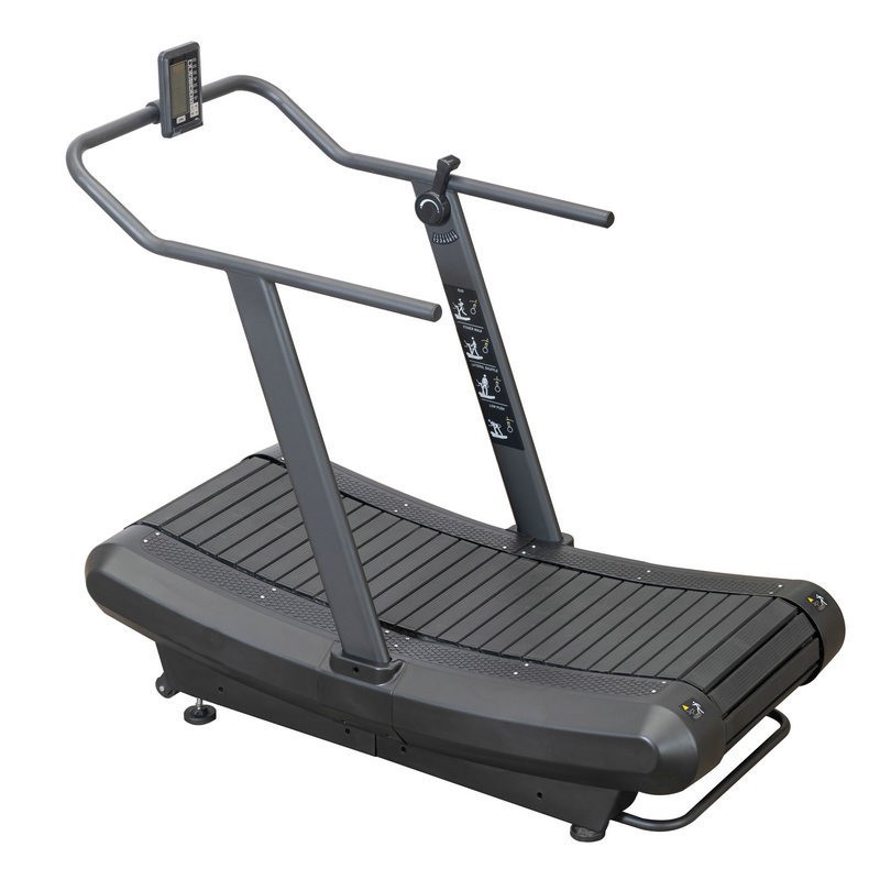 Caminadora de correr de arco sin potencia Equipos comerciales de fitness Control magnético mecánico Caminadora de correr de orugas sin asistencia Entrenamiento aeróbico