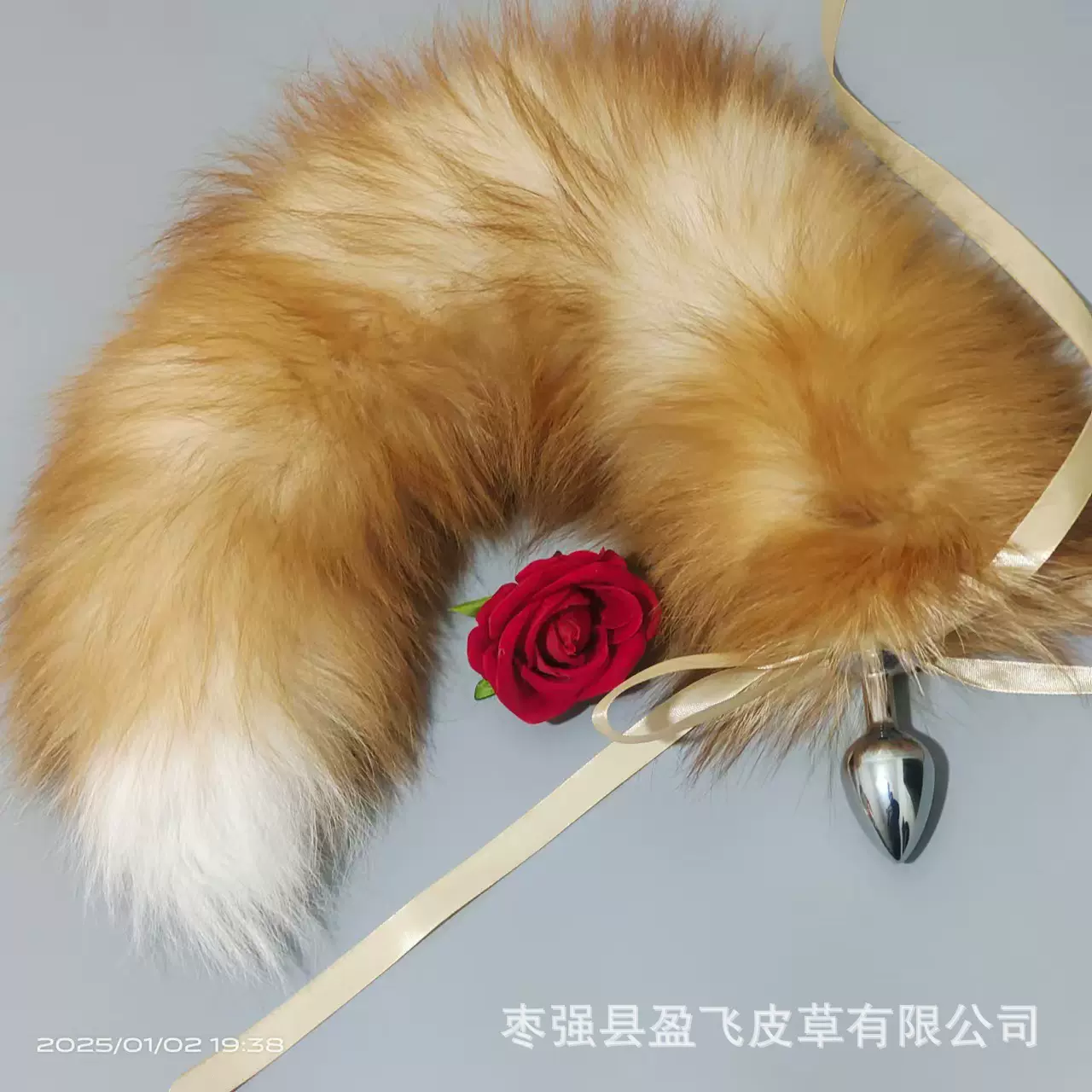 一件代发sm成人情趣用品多色真毛狐狸尾巴肛塞后庭肛门扩张器玩具