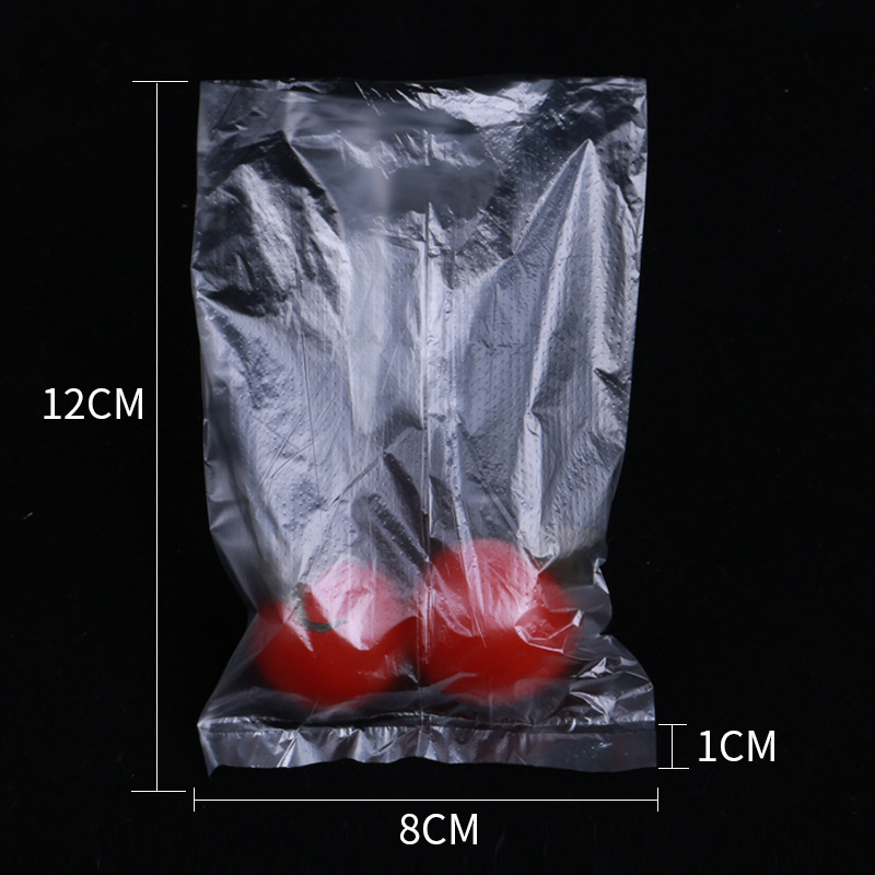 Bolsa de película esmerilada de pequeño tamaño bolsa de plástico transparente desechable bolsa de envasado de alimentos bolsa a prueba de polvo de baja presión PE bolsillo plano