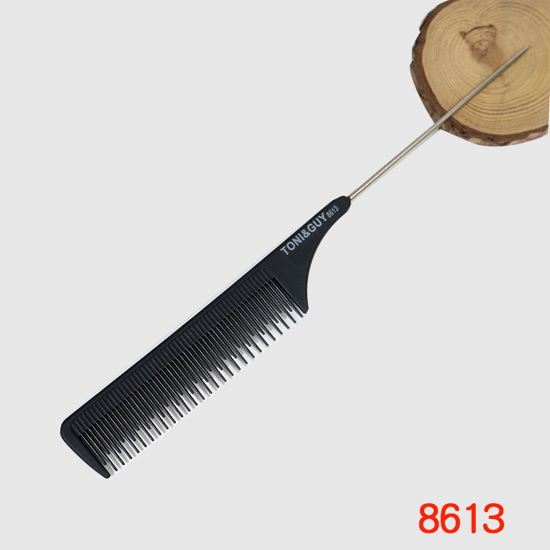 Peine de cinco agujas, peine de cola puntiaguda especial para maquillador, peine de pelo, peine de textura de pelo, peluquería, costura de pelo de cinco puntas y cinco dientes