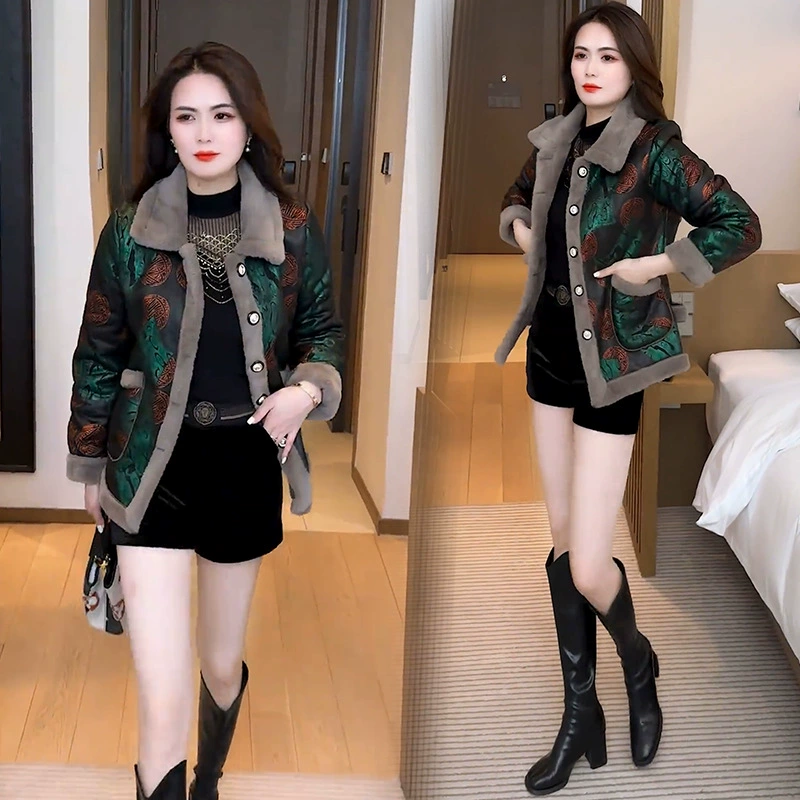 Зимнее модное шерстяное пальто для мамы, утеплённая куртка, яркий эффектный стиль, для подростков