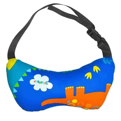 Car Sleeping Head Pillow Cotton Breathable Car Adult Adult Children Washable Headrest Car Supplies (Headrest) - dinosaur-head