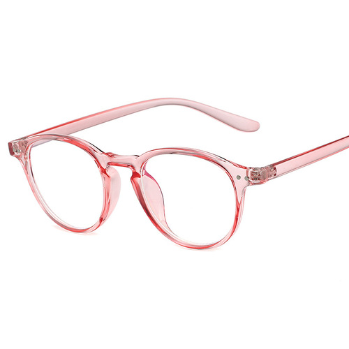 New tr90 anti-blue light glasses 2318 men and women retro flat glasses cross-border round frame plain computer goggles