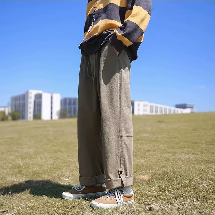 Прилив, демисезонные японские модные брюки, oversize, свободный прямой крой