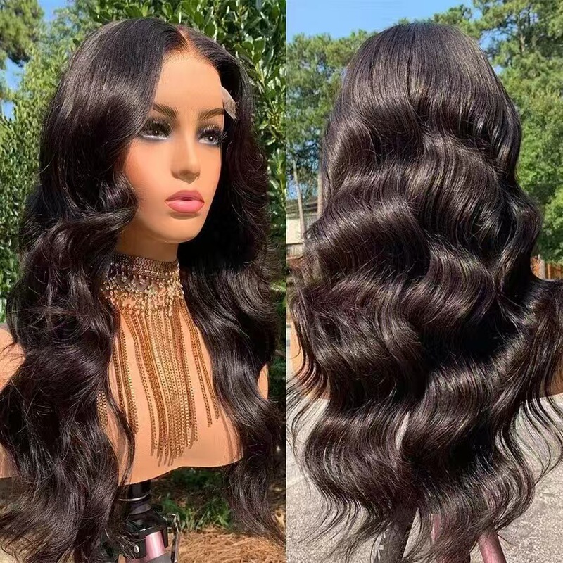 Wear Go Glueless Wig, glue-free human hair wig, Body Wave natural color wig