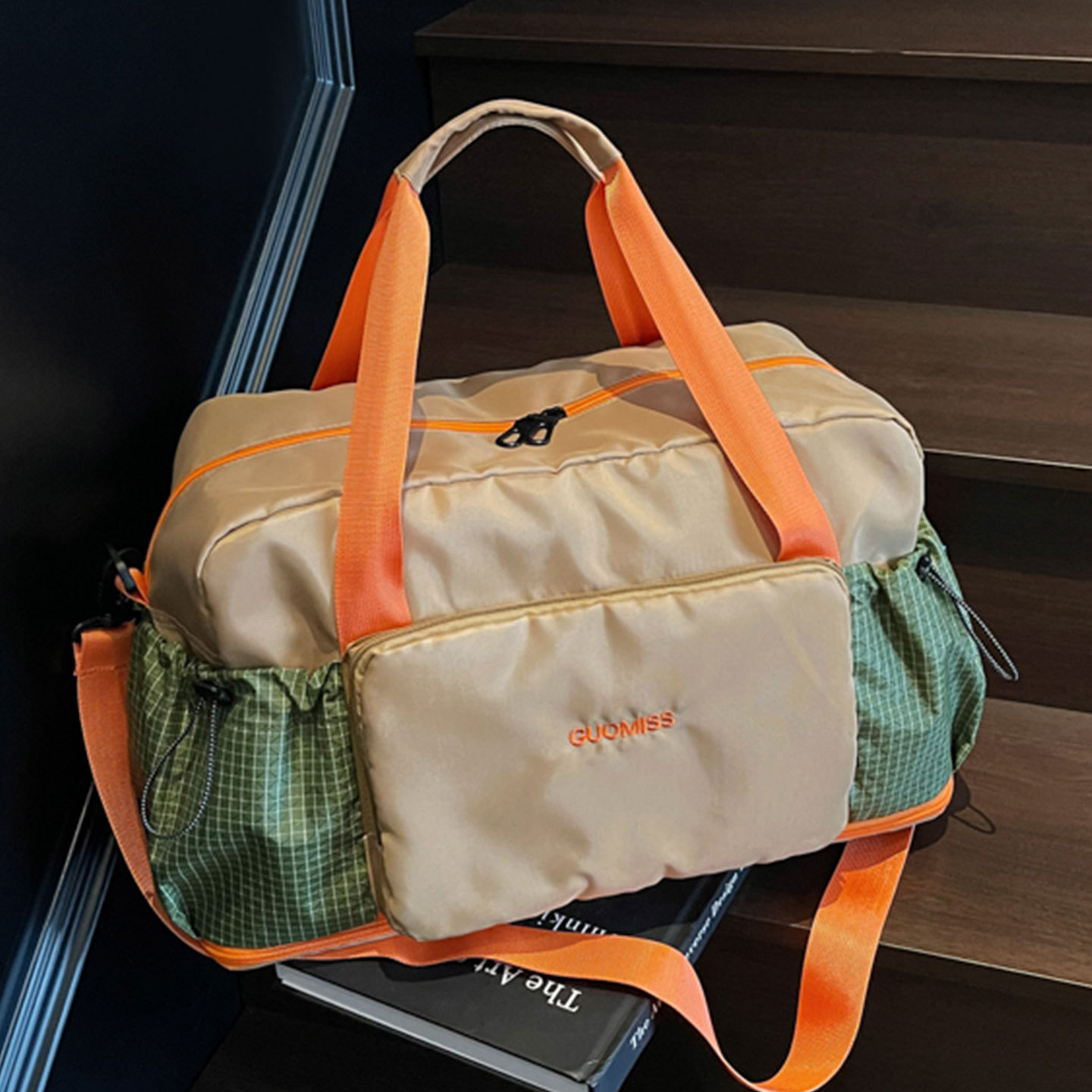 Large-Capacity Expandable Travel Bag, Short-Distance Handbag, Foldable Luggage Bag, Women's Lightweight Dry and Wet Separation Fitness Bag