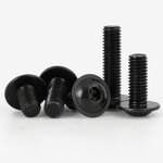 ISO7380-2内六角平圆头带垫机螺钉发黑10.9级M3M4M5-M10盘头带垫