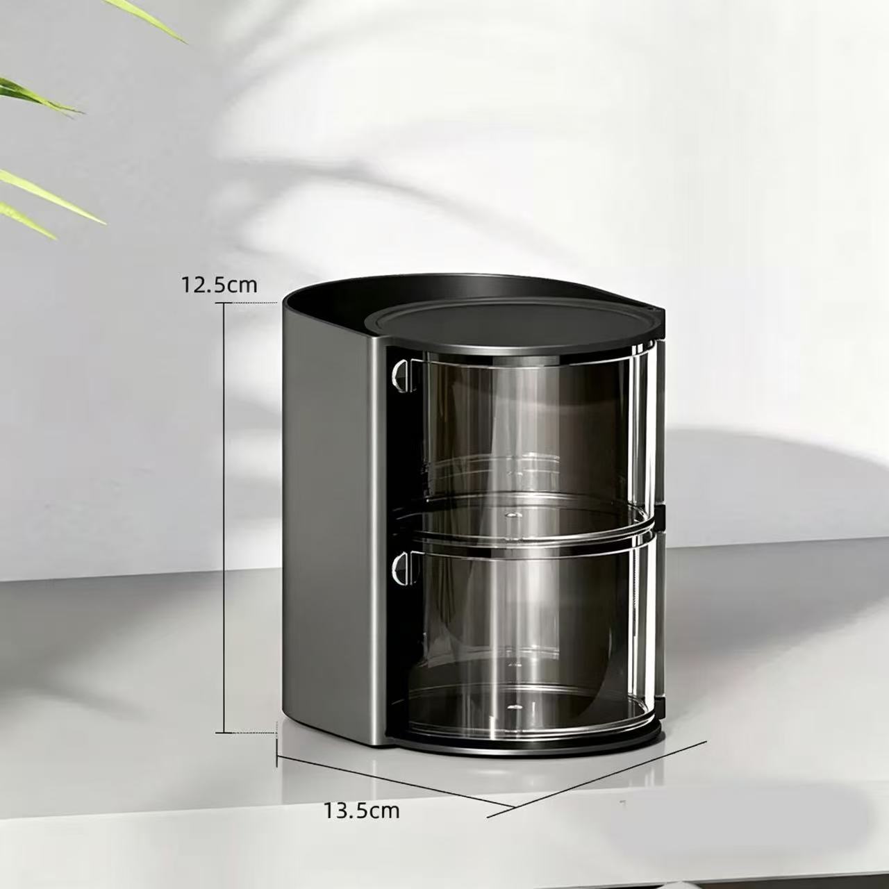 회전분리수납함 [블랙 2단]