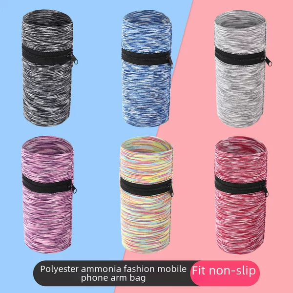 Sharetour Outdoor Sports Wrist Bag, High Elasticity, Portable Coin and Key Storage Bag, Sweat-Absorbent Running Arm Bag