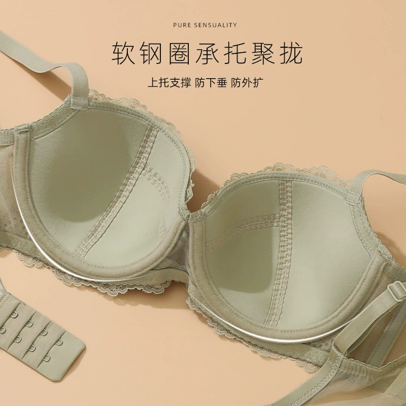sexy supporting underwear, summer ultra thin push up bra, french style